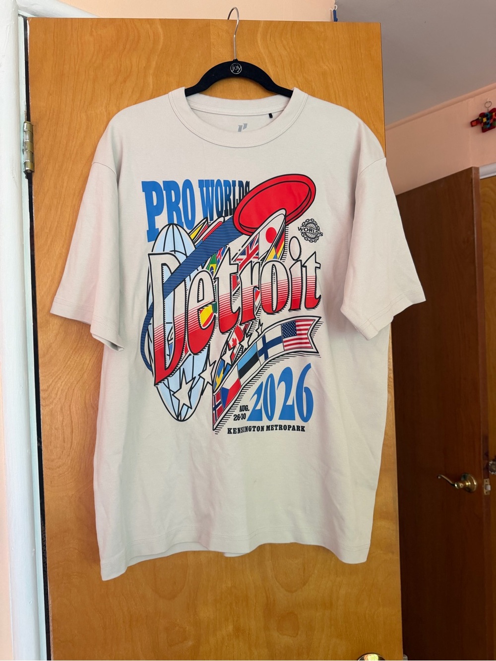 2026 PDGA Detroit Worlds T-Shirt, Disc Golf, 1st Phorm, Size L